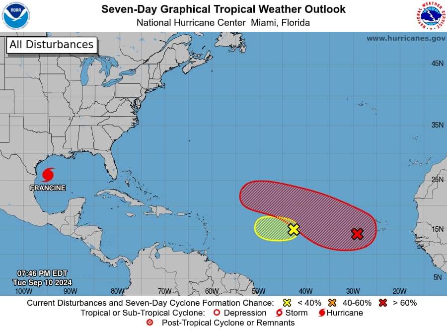 Francine is the 4th Hurricane of the 2024 Atlantic Hurricane Season